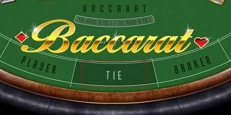 Tỷ lệ về của cửa hòa trong game bài Baccarat là cực kỳ thấp